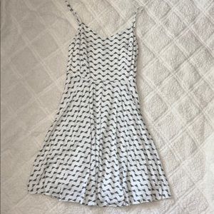 White & black cami dress